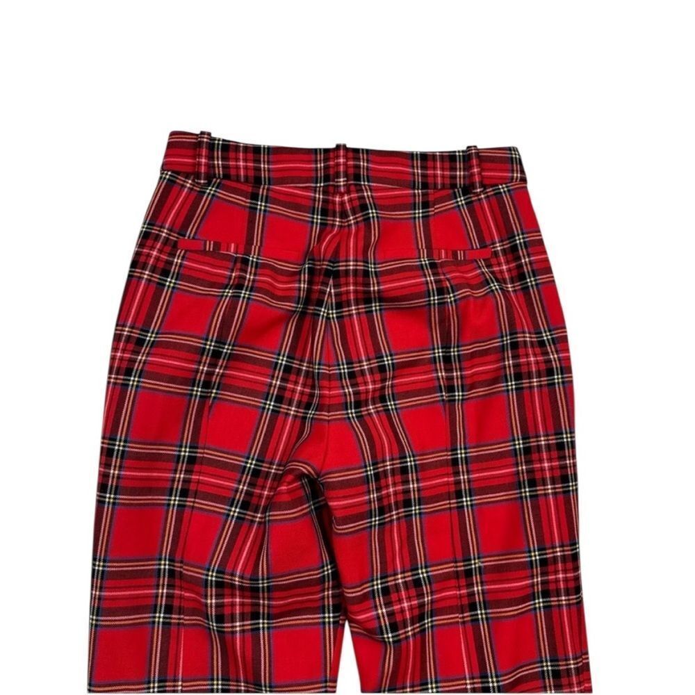 J. Crew Cameron High Rise Red Plaid Pants Size 0 - Picture 7 of 9